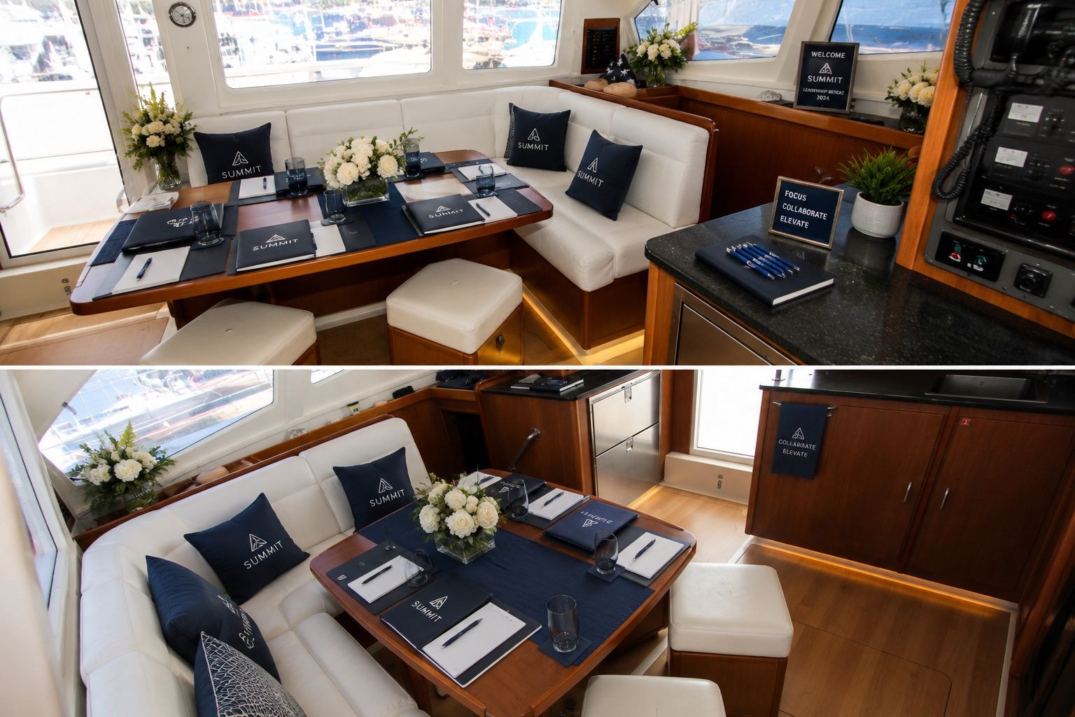 Corporate event on luxury yacht